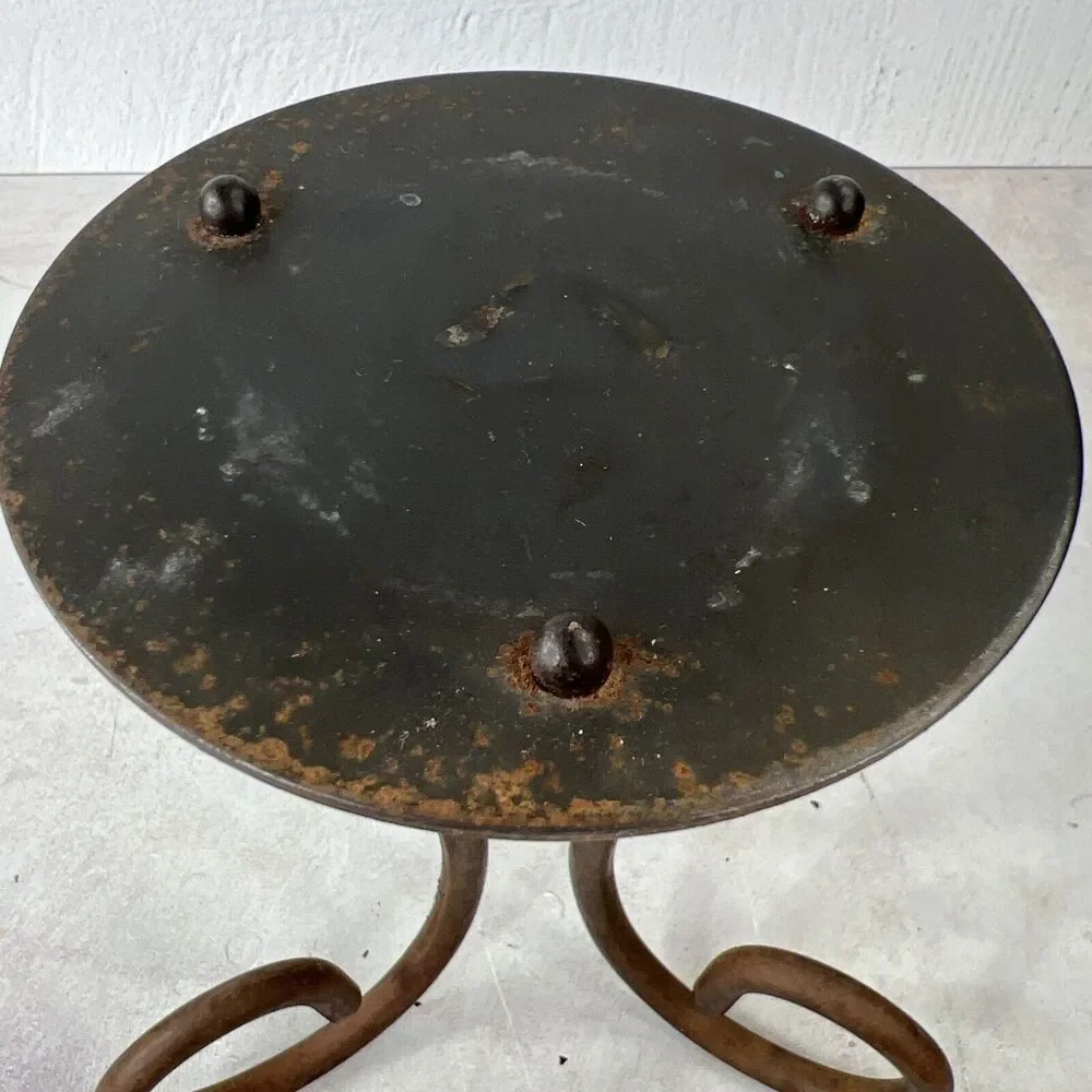 Vintage‎ MCM Rustic Brutalist Candle Holder 8”